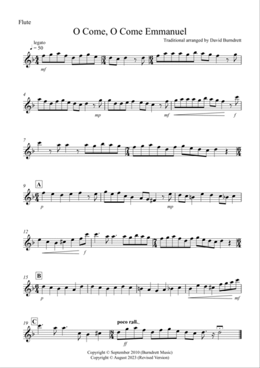 O Come, O Come Emmanuel for Wind Quartet O Come, O Come Emmanuel for Wind Quartet Woodwind Quartet scores gallery preview page 3