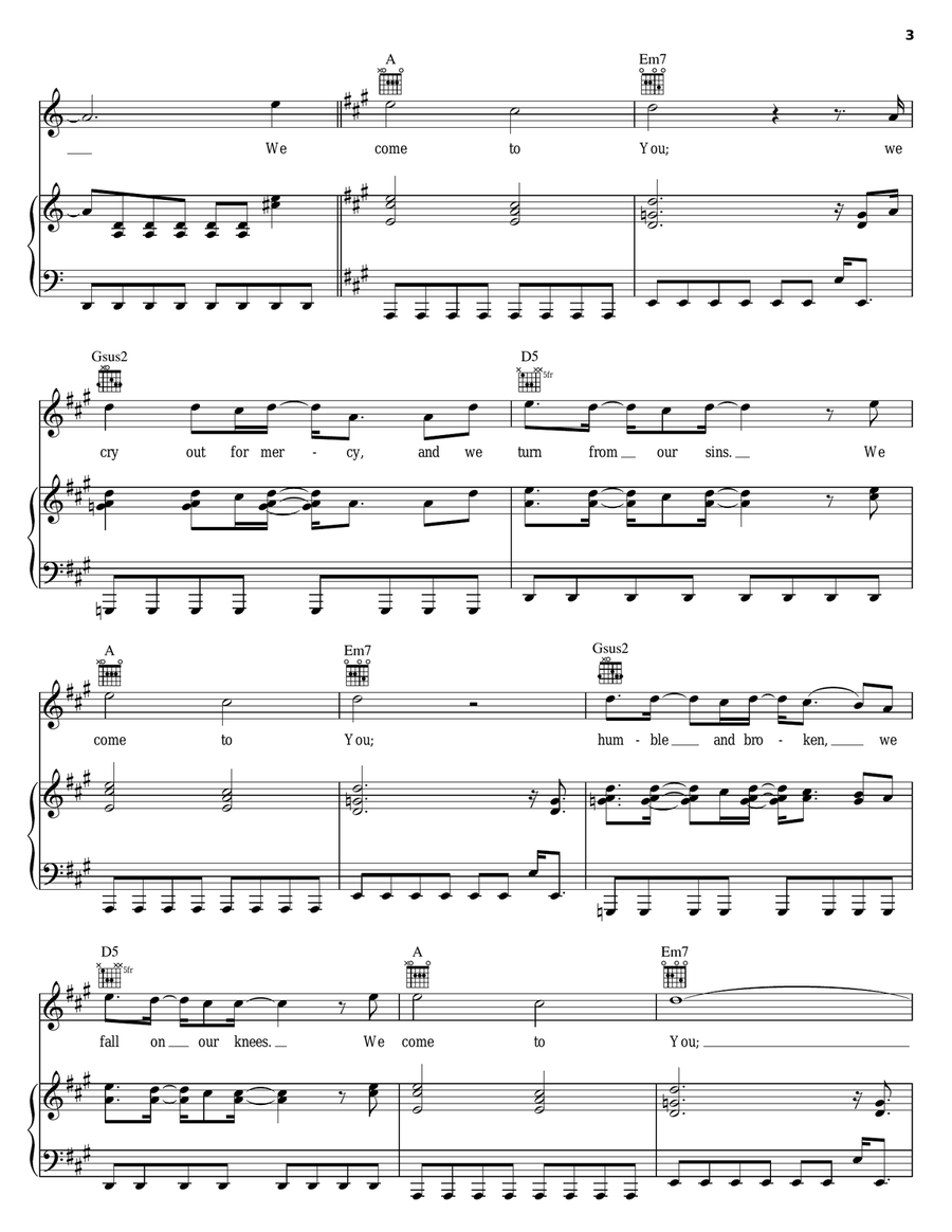 We Come To Your Throne We Come To Your Throne Piano, Vocal, Guitar scores gallery preview page 3