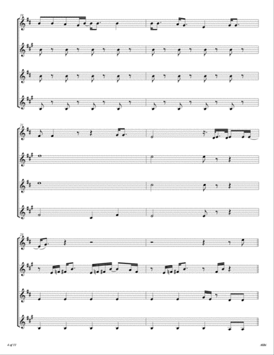 Alibi Woodwind Quartet scores gallery preview page 5