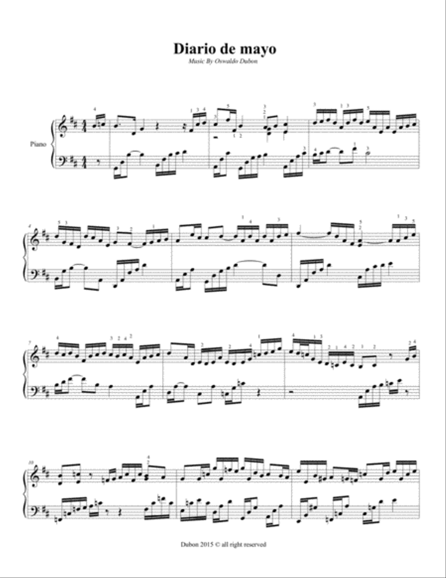 Diario de mayo Piano Solo scores gallery preview page 2