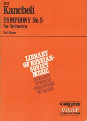 Symphony No. 5 For Orchestra Study Score