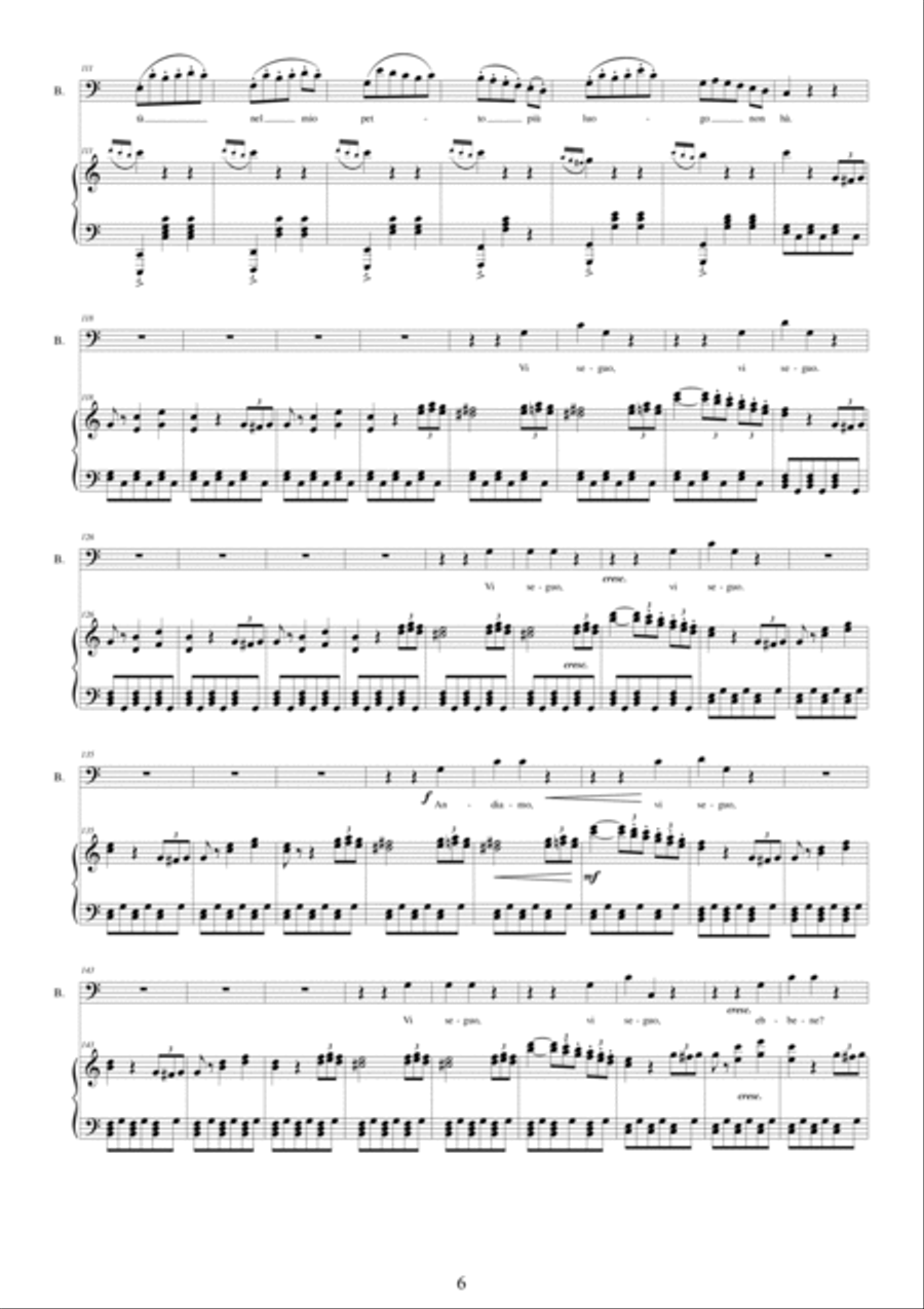 Rossini-La gazza ladra (Act 2s11) Sì per voi, pupille amate - Bass voice and piano Bass Voice scores gallery preview page 6