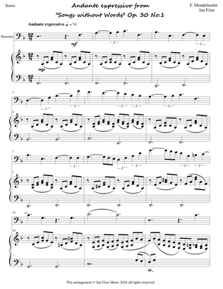 Andante expressivo from "Songs Without Words" Op.30 No.1