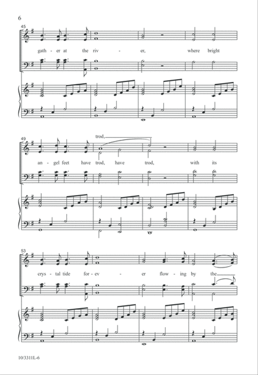 Down to the River to Pray 4-Part scores gallery preview page 6