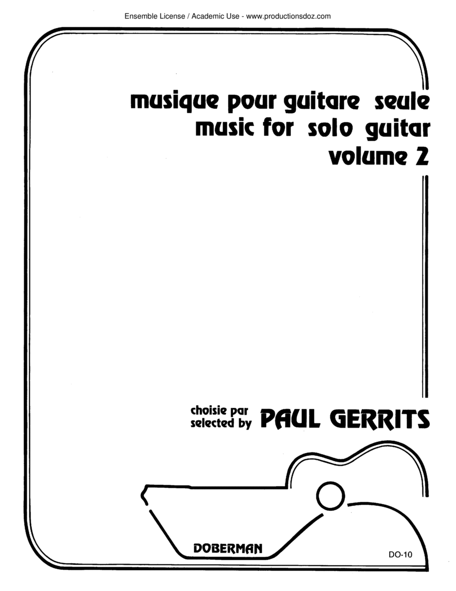Musique pour guitare seule, Vol. 2 Classical Guitar scores gallery preview page 1