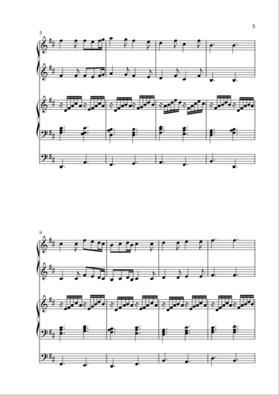 Variations on Ukrainian National Anthem, Op. 226 (Organ Duet) by Vidas Pinkevicius Organ Solo scores gallery preview page 5