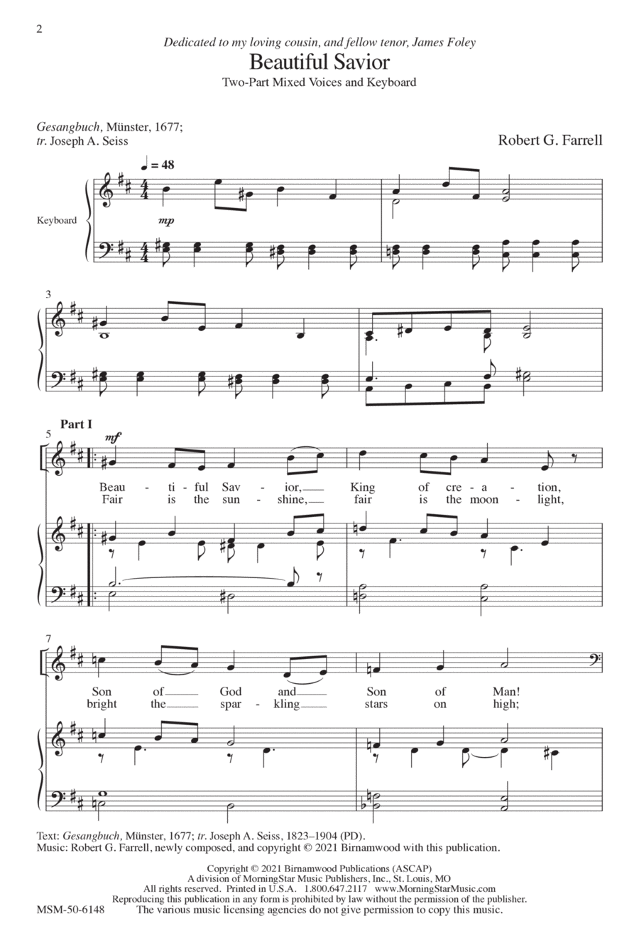 Beautiful Savior 2-Part scores gallery preview page 1