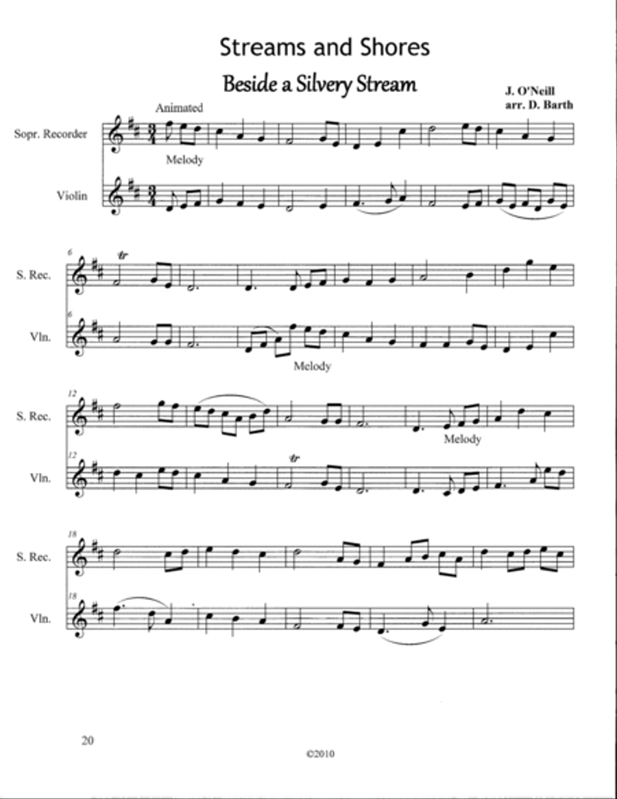 Streams and Shores (10 Duos) Set of Parts scores gallery preview page 2
