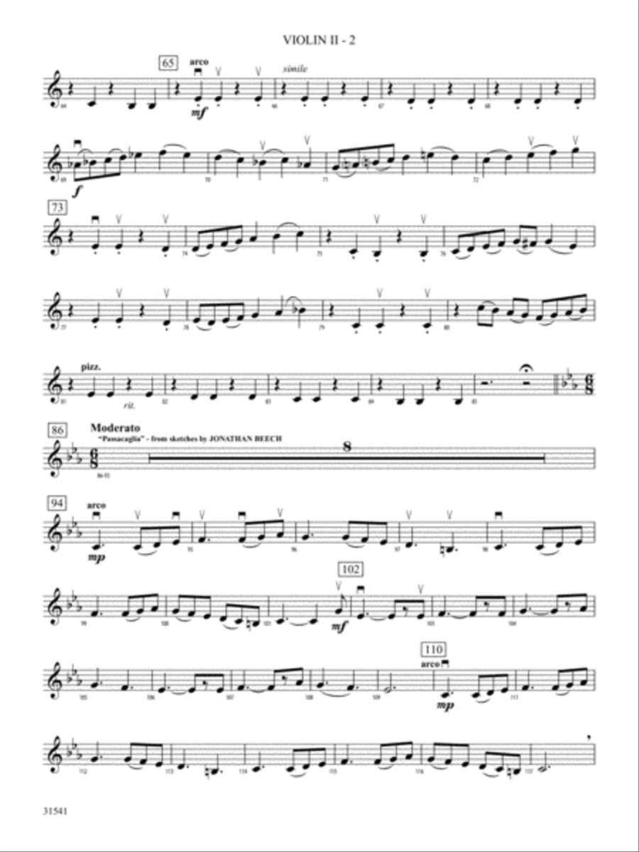 Courage: 2nd Violin Full Orchestra scores gallery preview page 2