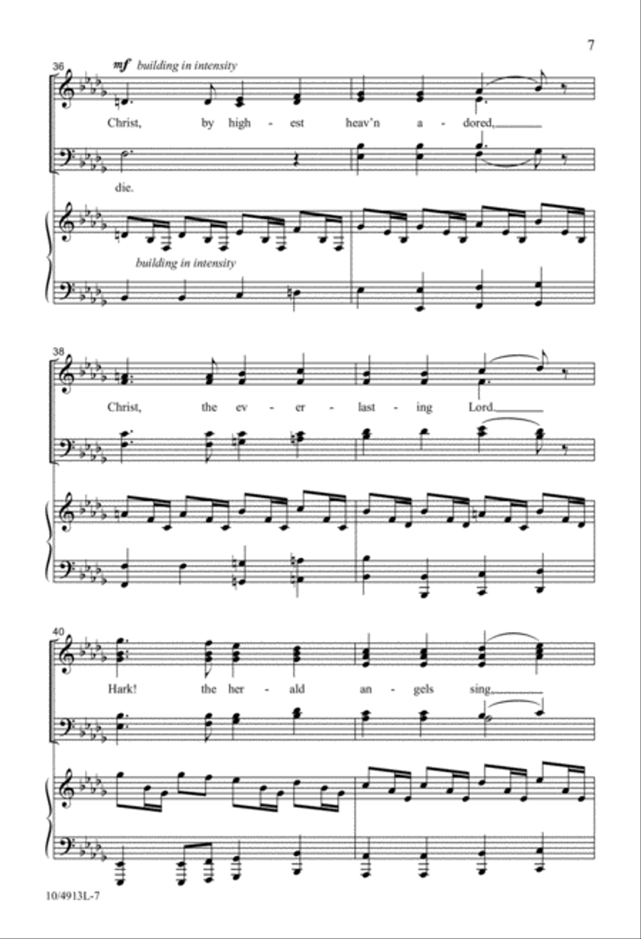 Gloria! He's Born, Emmanuel! 4-Part scores gallery preview page 7