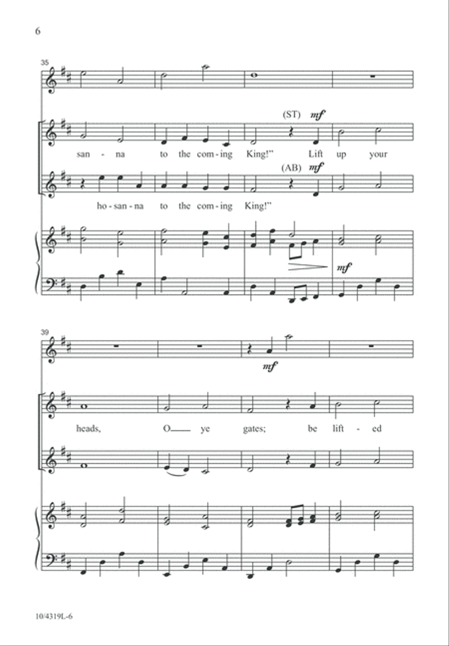 Hosanna! Unison Choir scores gallery preview page 6