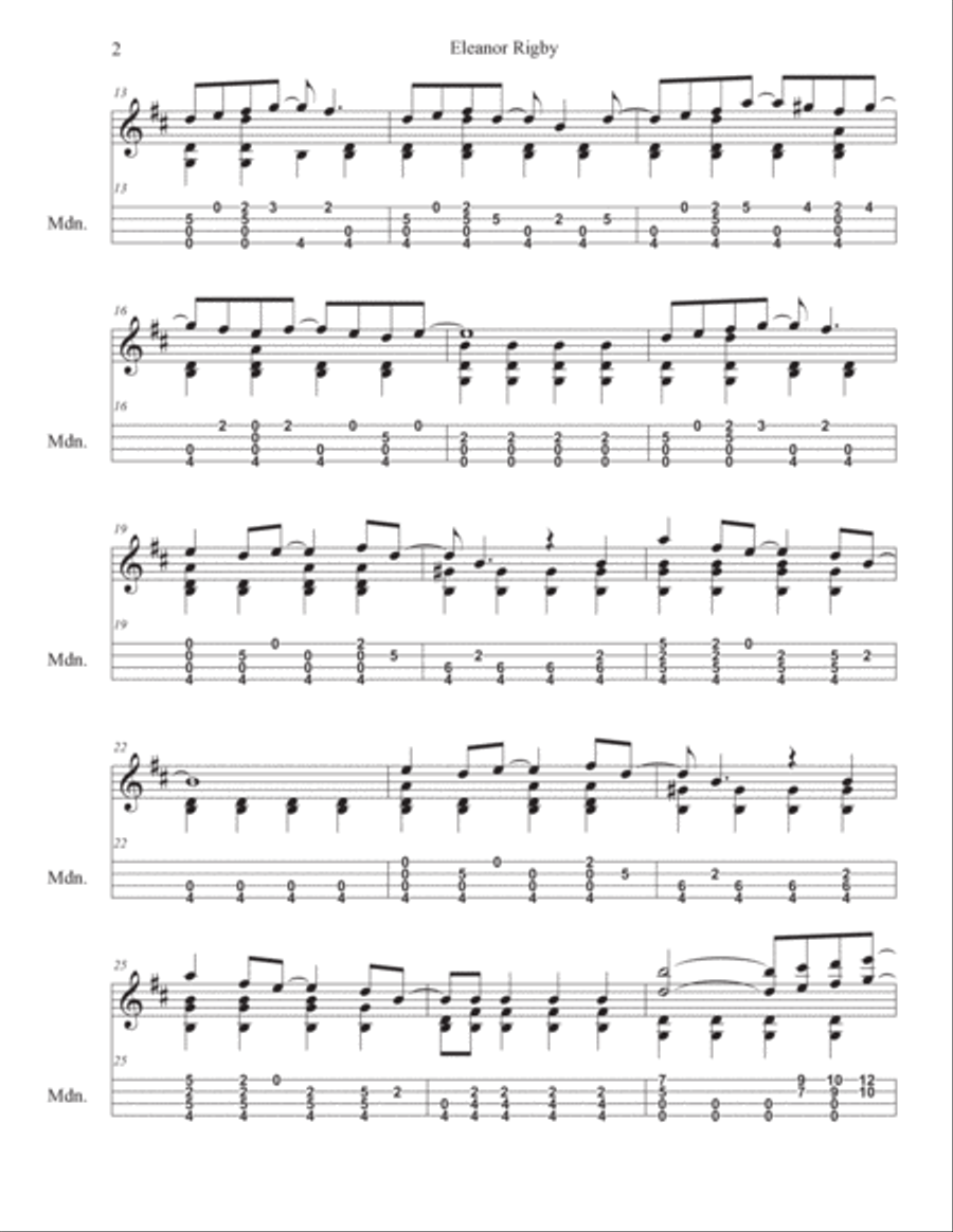 Eleanor Rigby Eleanor Rigby Mandolin scores gallery preview page 2