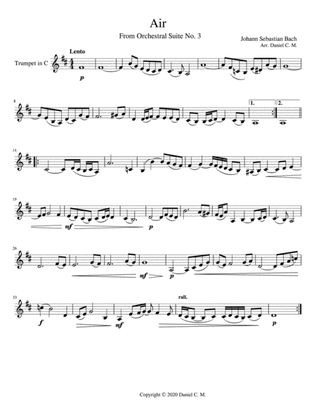 Air for C trumpet and piano (simplified)