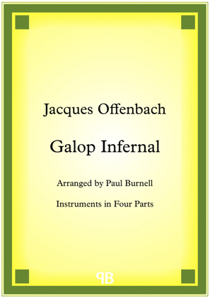 Galop Infernal, arranged for instruments in four parts