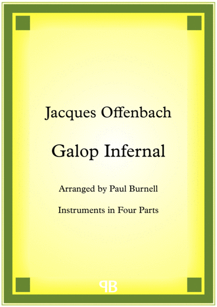 Galop Infernal, arranged for instruments in four parts image number null