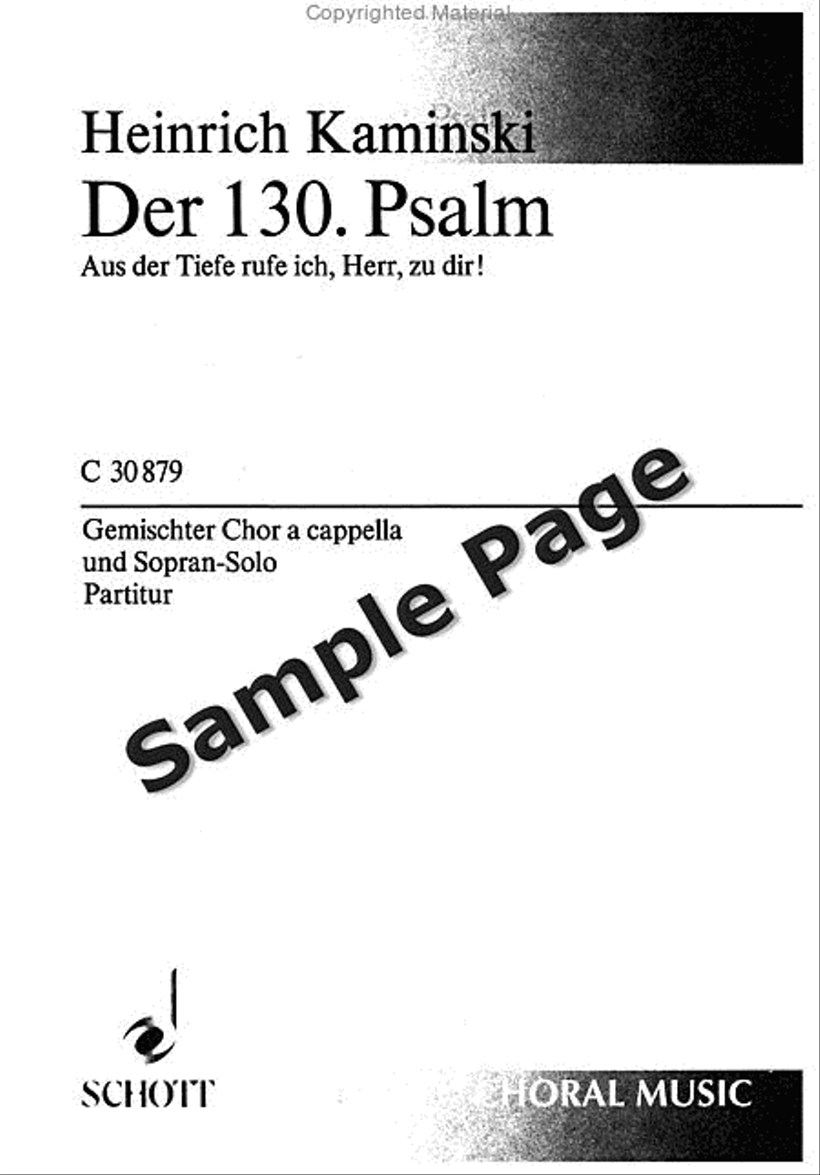 Psalm 130 4-Part scores gallery preview page 2