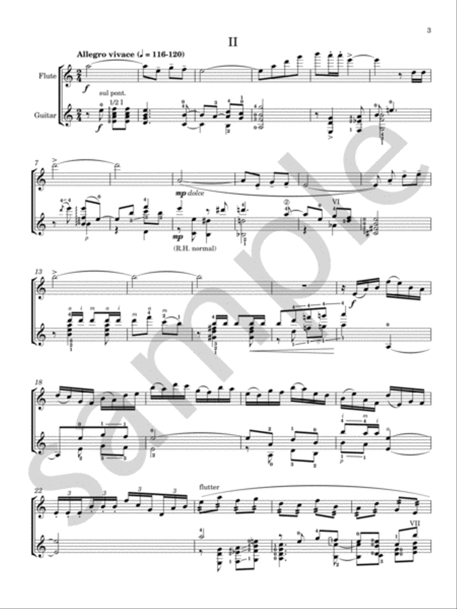 Four Excursions Flute scores gallery preview page 4