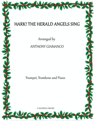 HARK! THE HERALD ANGELS SING - trumpet, trombone & piano