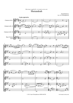 Shenandoah - Clarinet Quartet