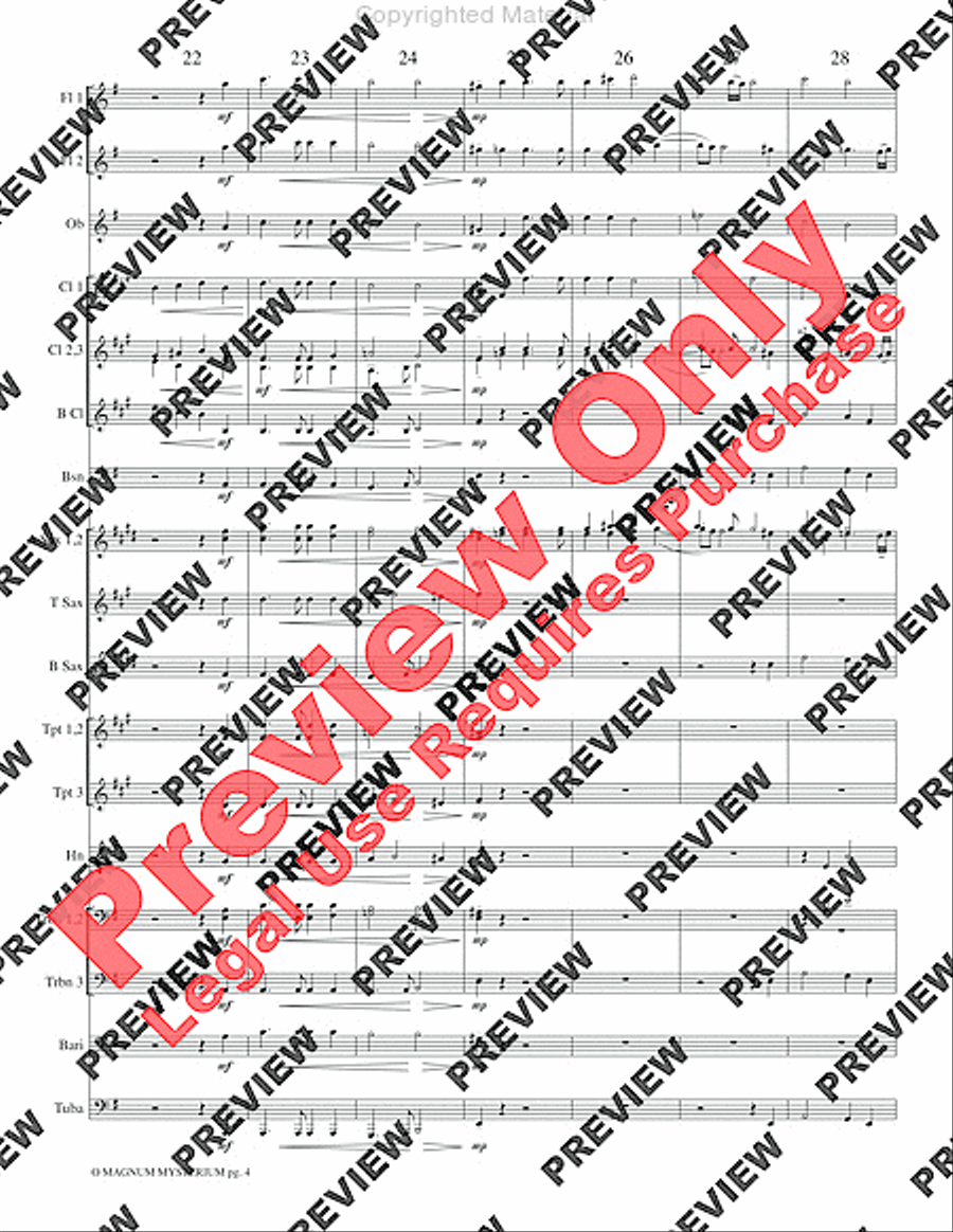 O Magnum Mysterium O Magnum Mysterium Concert Band scores gallery preview page 7