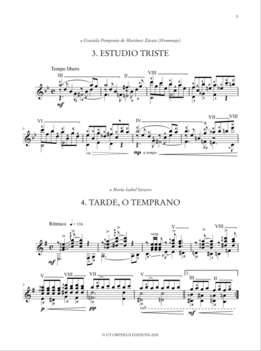 5 Estudios Tangueros for Guitar (2006) Acoustic Guitar scores gallery preview page 3