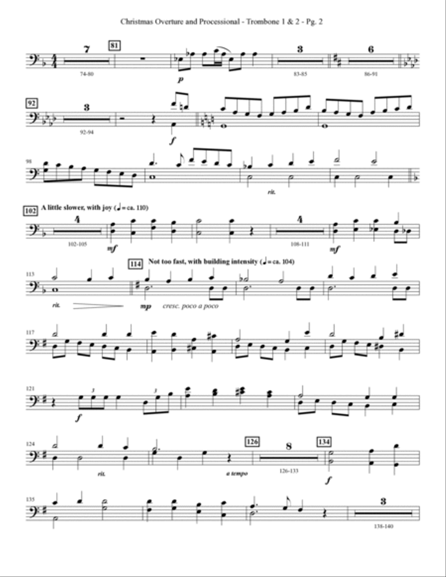 Let There Be Christmas - Trombone 1 & 2 Choir scores gallery preview page 3