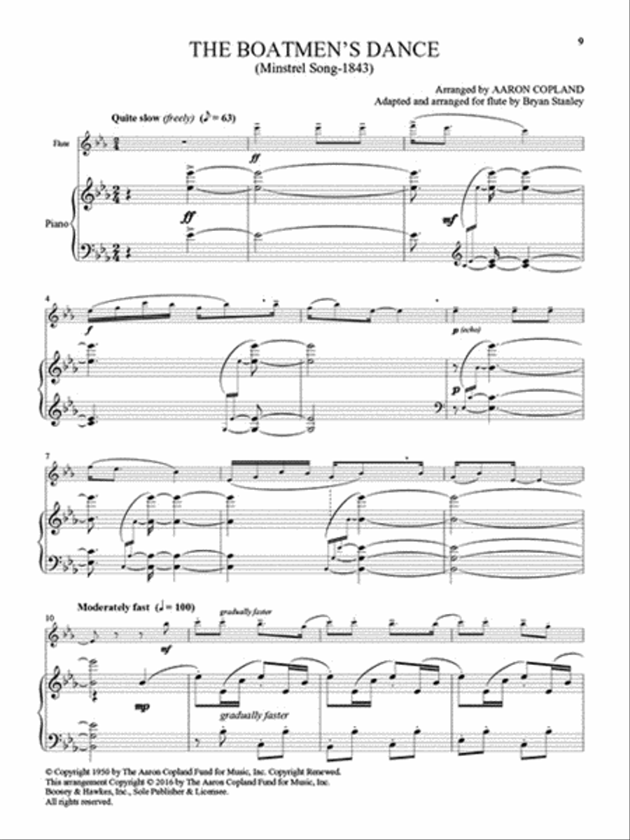 Old American Songs Flute Solo scores gallery preview page 4