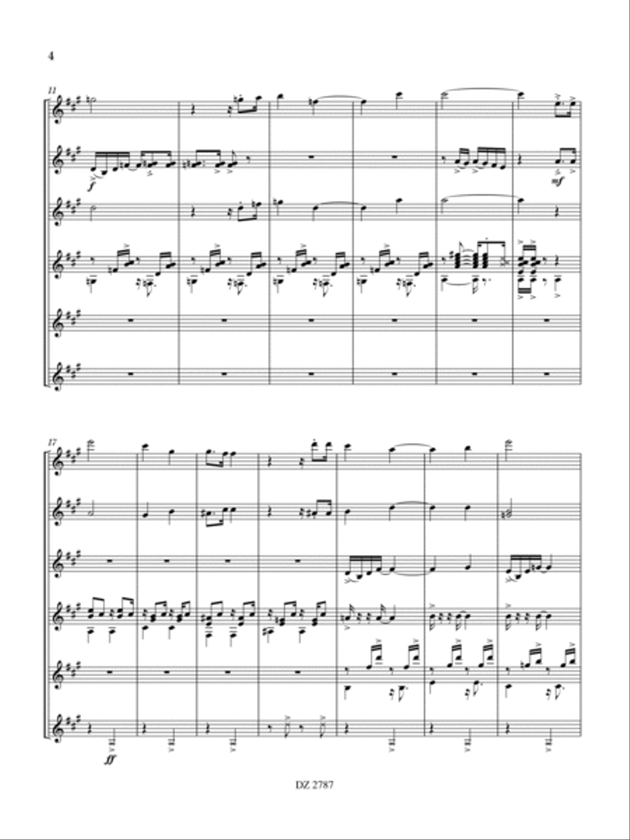 Samba de Parabéns Guitar Ensemble scores gallery preview page 4