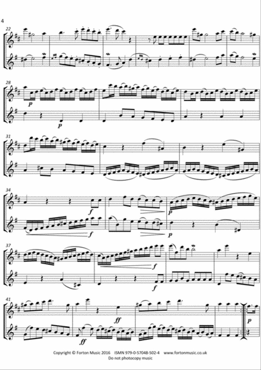 Duo Op. 5 No. 1 Flute scores gallery preview page 4