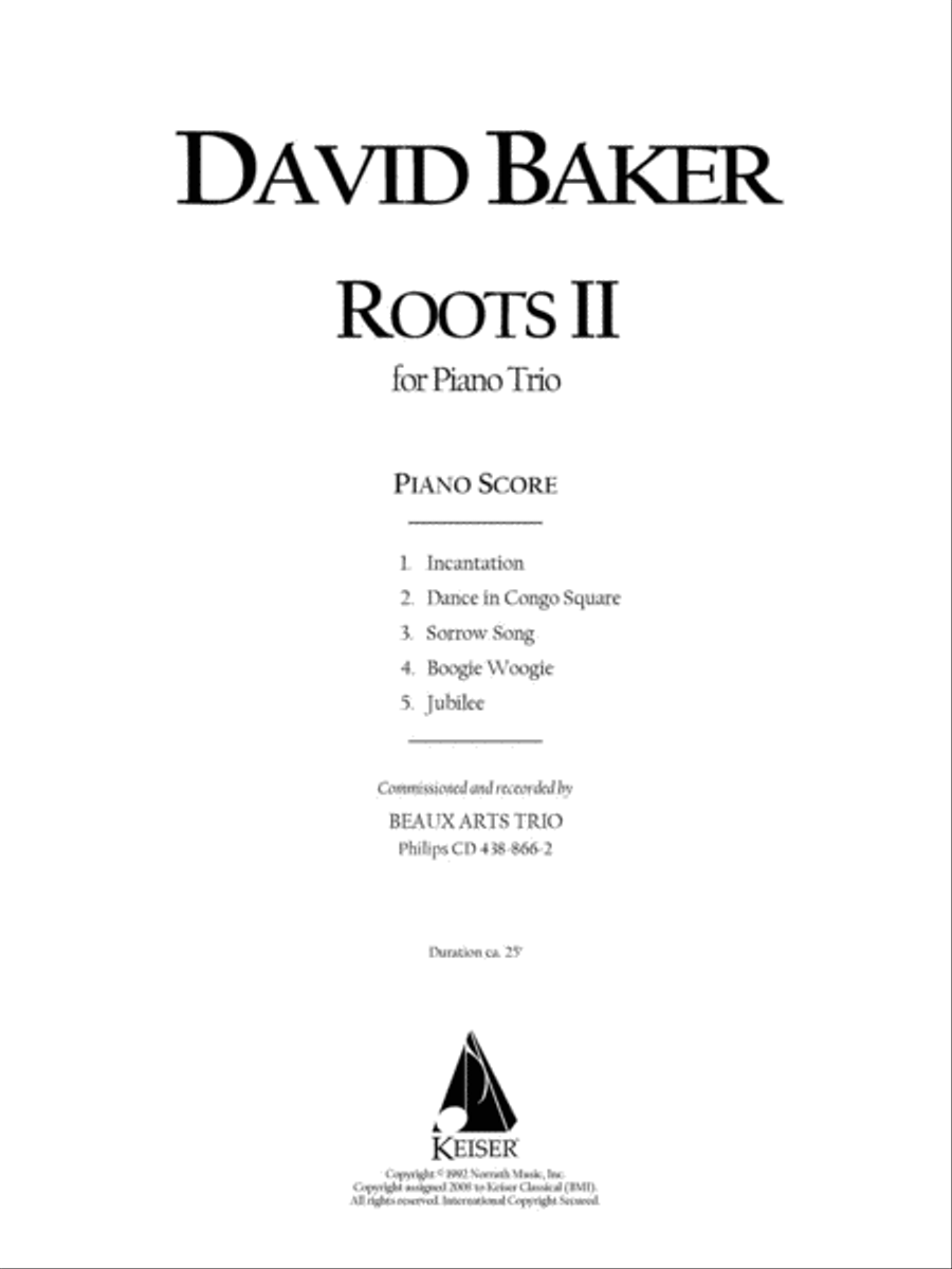 Roots II Piano Trio scores gallery preview page 1