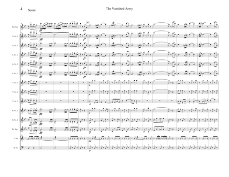 The Vanished Army The Vanished Army Woodwind Ensemble scores gallery preview page 4