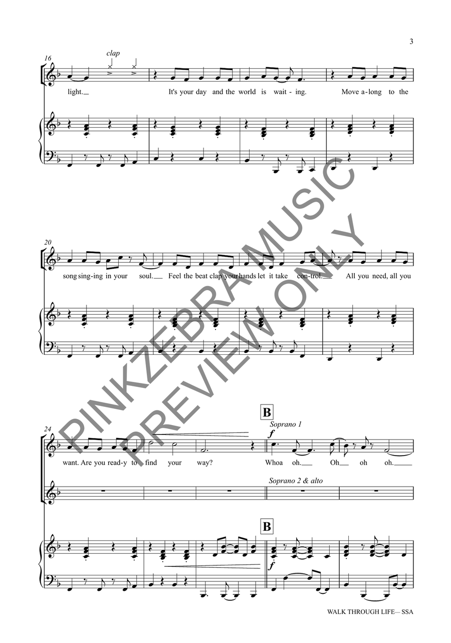 Walk Through Life (SSA) SSA scores gallery preview page 4