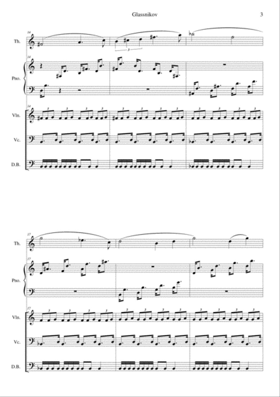 Glassnikov Small Ensemble scores gallery preview page 3