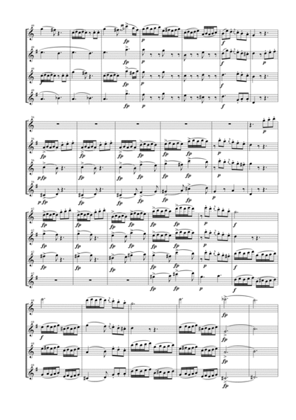 String Quartet KV 458 "The Hunt" for Saxophone Quartet (SATB) image number null