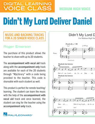 Didn't My Lord Deliver Daniel (Medium High Voice) (includes Audio)