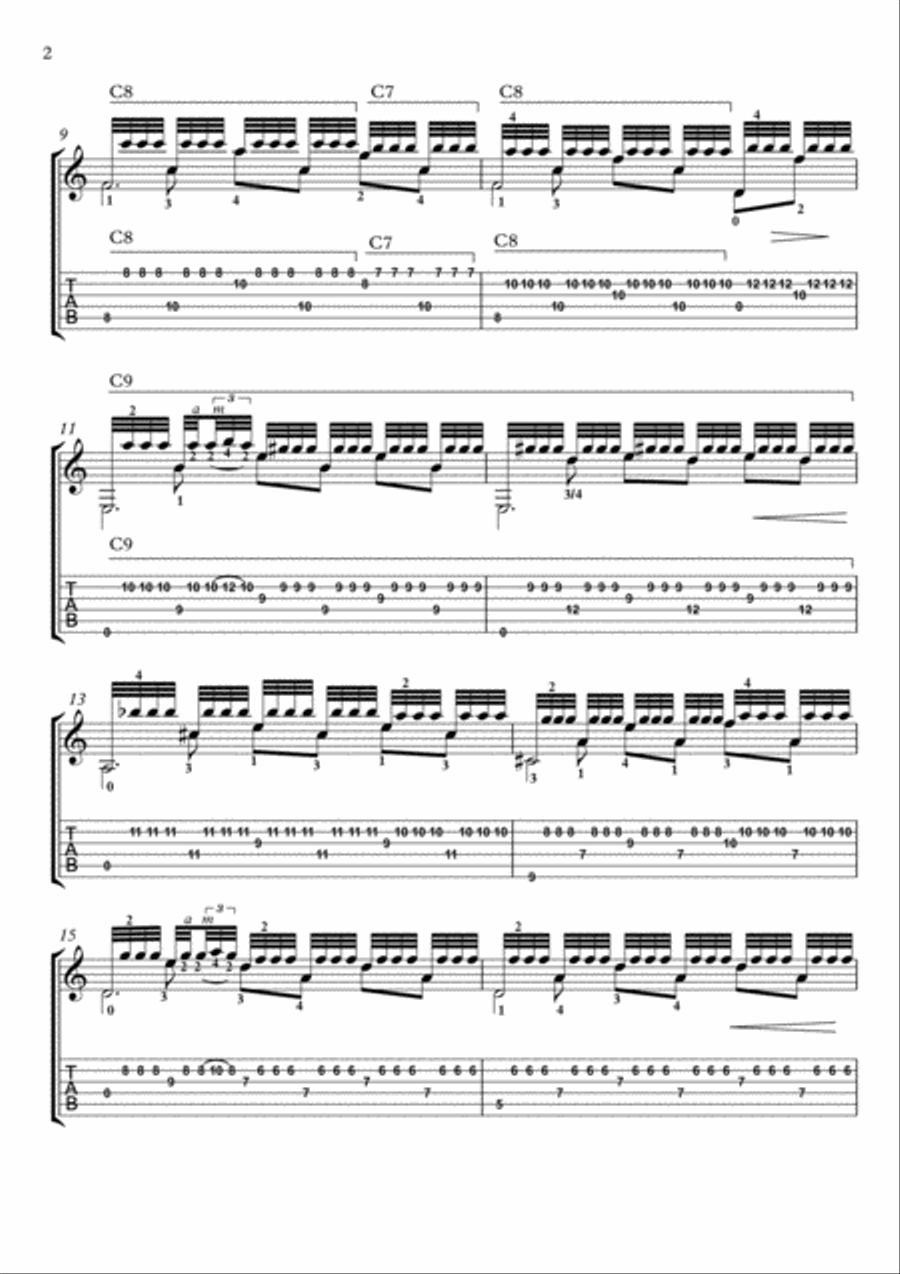 Recuerdos de la Alhambra Acoustic Guitar scores gallery preview page 2