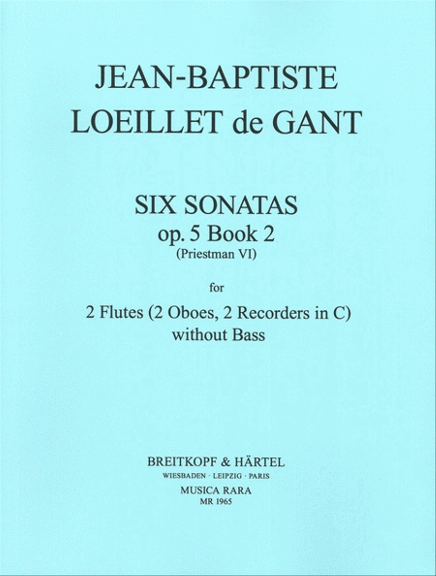 6 Sonatas from Op. 5 Recorder scores gallery preview page 1