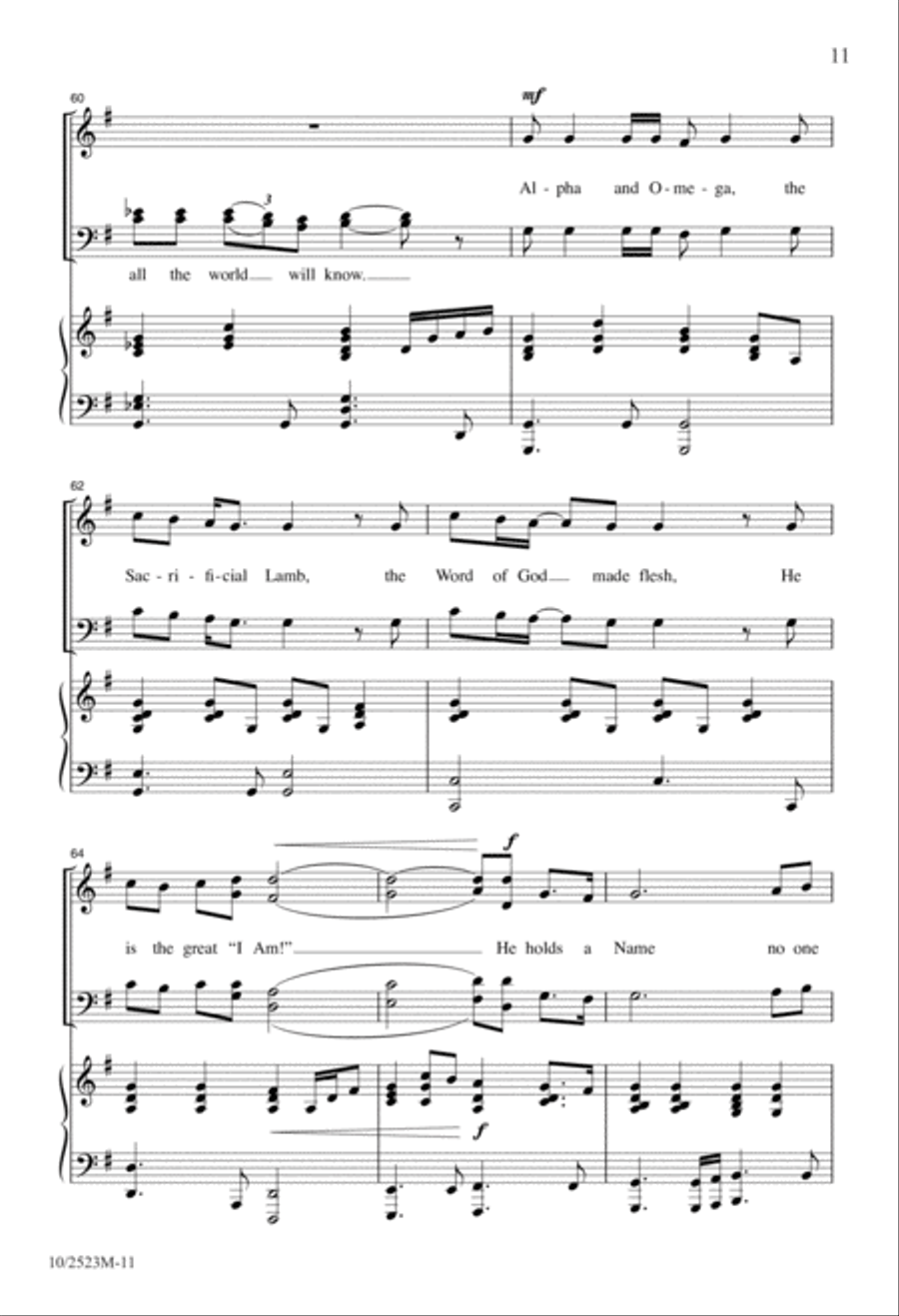 A Name Above All Names 4-Part scores gallery preview page 11