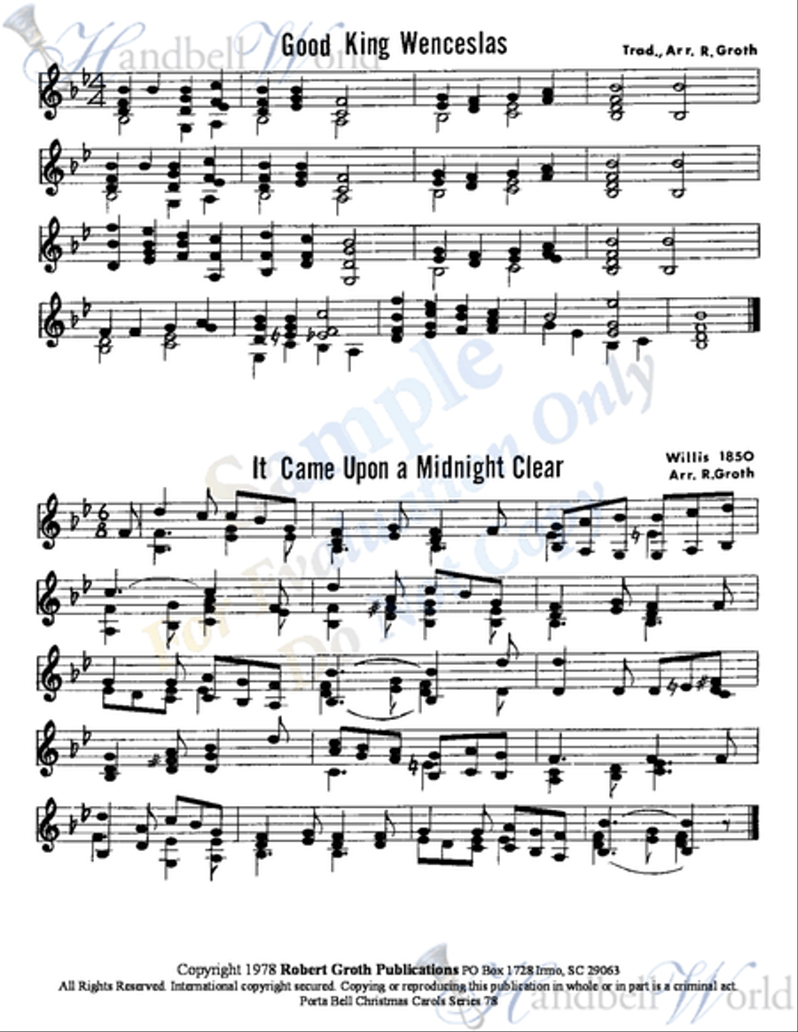 Porta Bell System of Carolling 78 2-Octaves scores gallery preview page 5