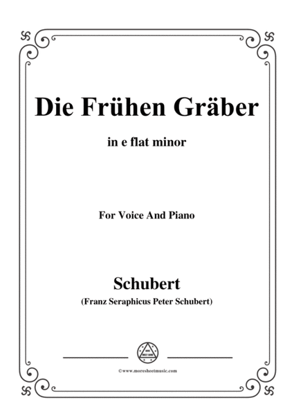 Schubert-Die Frühen Gräber,in e flat minor,for Voice&Piano image number null