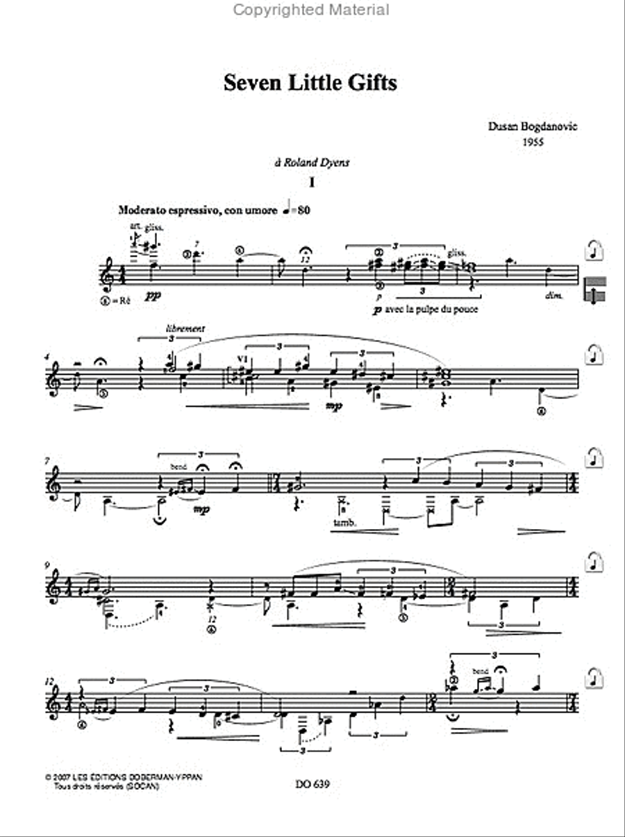 7 Little Gifts Classical Guitar scores gallery preview page 2