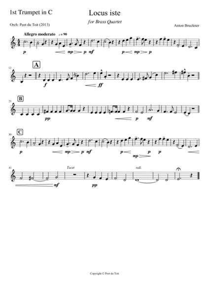 Locus iste - Anton Bruckner (Brass Quartet) image number null