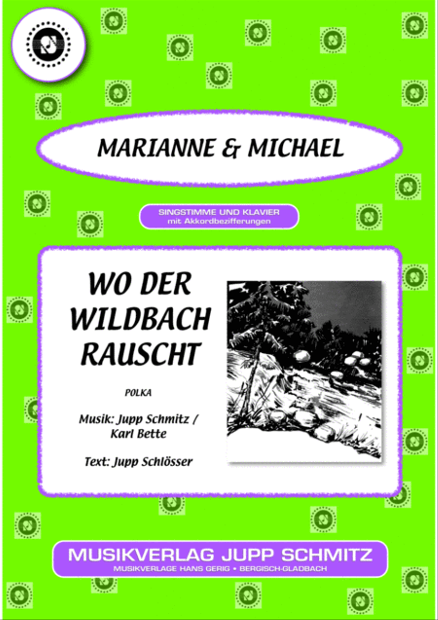 Wo der Wildbach rauscht Wo der Wildbach rauscht Piano, Vocal, Guitar scores gallery preview page 1