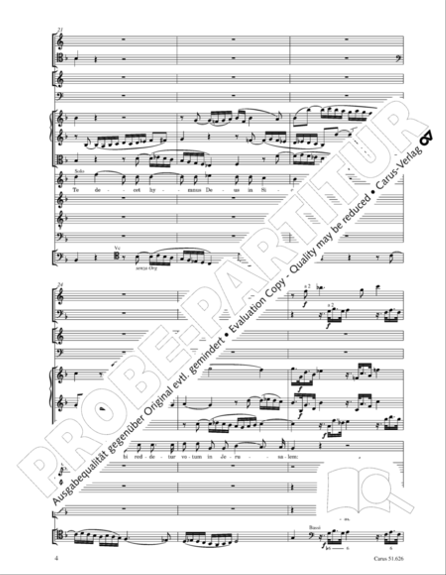Missa longa in C major (Missa longa in C) 4-Part scores gallery preview page 16