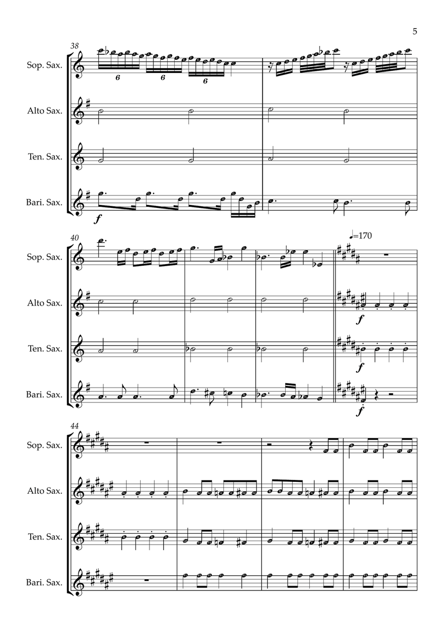 Bohemian Rhapsody Bohemian Rhapsody Woodwind Quartet scores gallery preview page 5