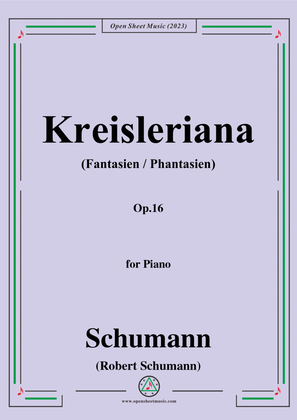 Book cover for Schumann-Kreisleriana,Op.16,in d minor,for Piano