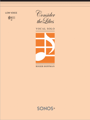 Book cover for Consider the Lilies - Vocal Solo - Low