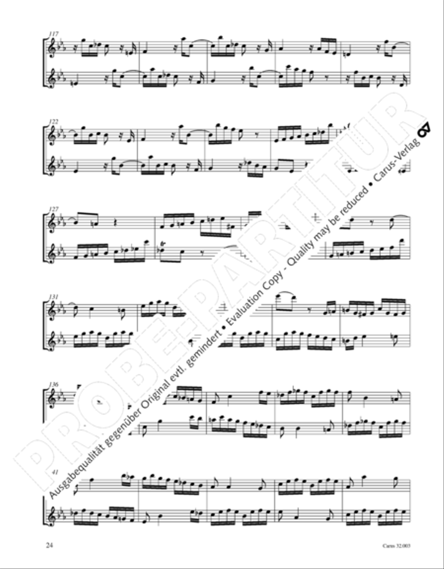 Gesamtausgabe Band 3 (Kammermusik: Duette, Solo- und Triosonaten) Score scores gallery preview page 45
