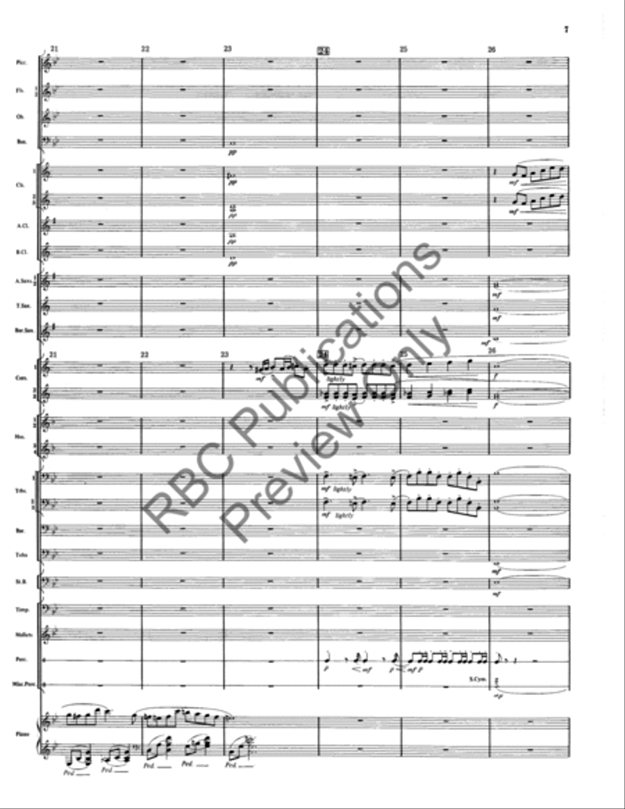 Concertante For Piano And Band Concert Band scores gallery preview page 8