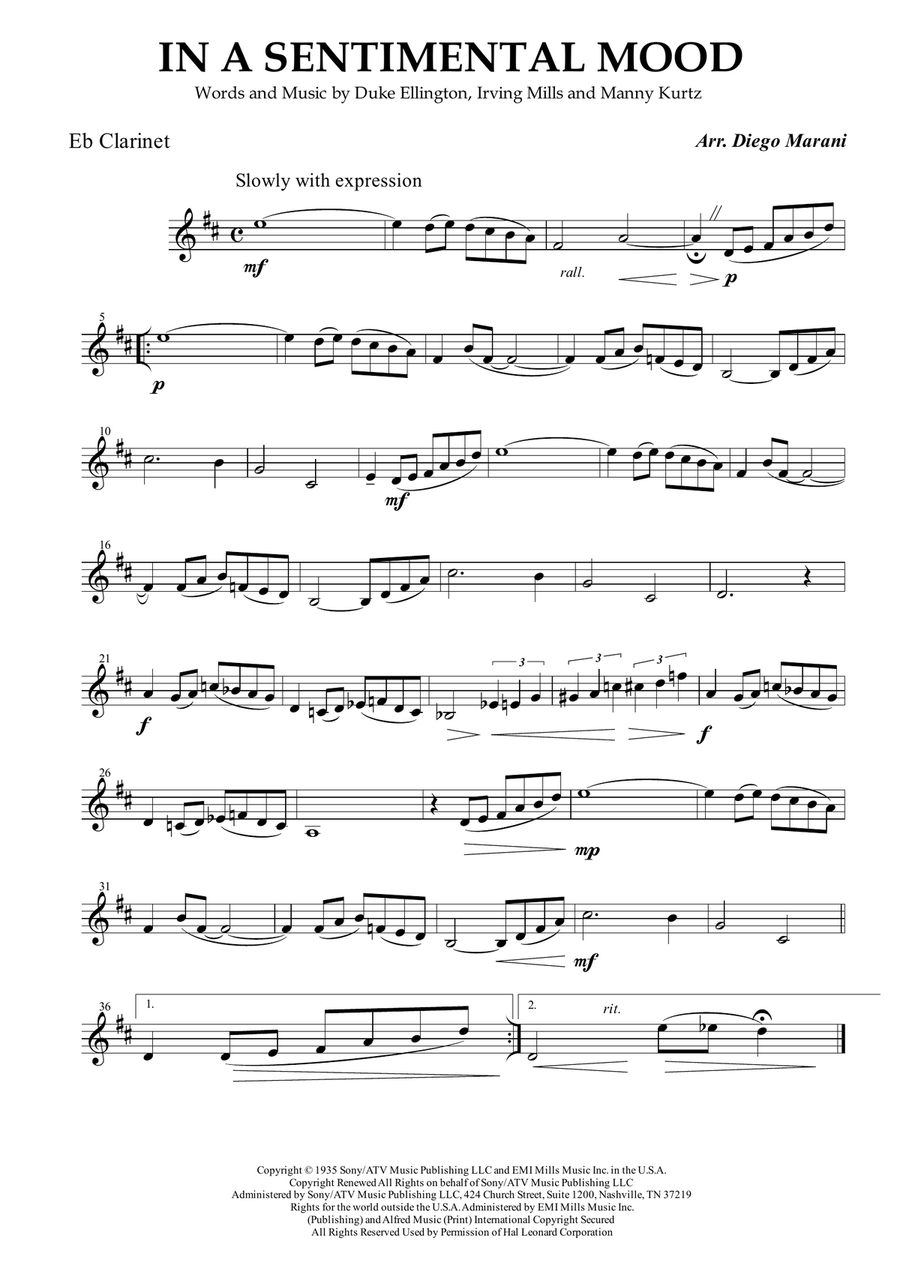 In A Sentimental Mood Woodwind Quartet scores gallery preview page 2